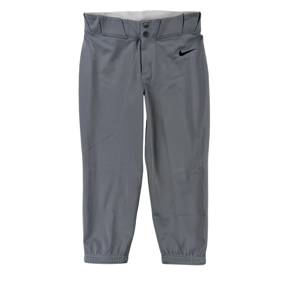 Nike Baseball Pants Mens Small Gray Engineered Knit Tapered‎ Snap DX8178-052 NWT